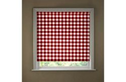 4ft Red Gingham Kitchen Roller Blind.